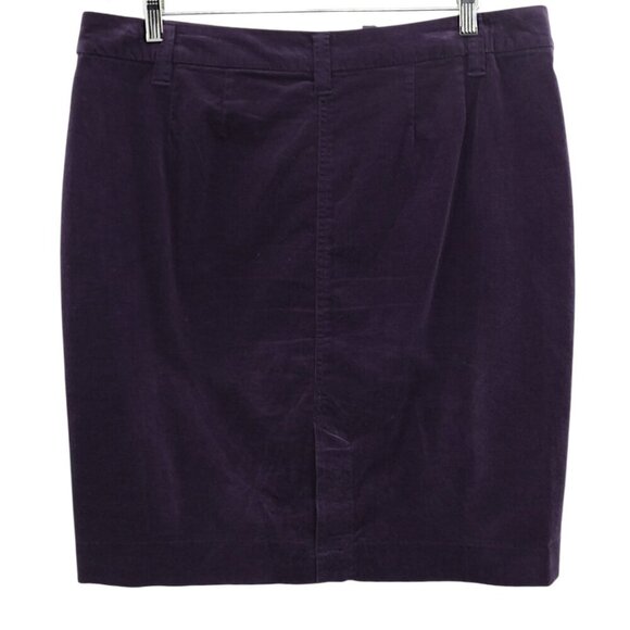 NWOT Avenue Purple Corduroy Pencil Skirt 14 Back to School Preppy Academic - Picture 2 of 12